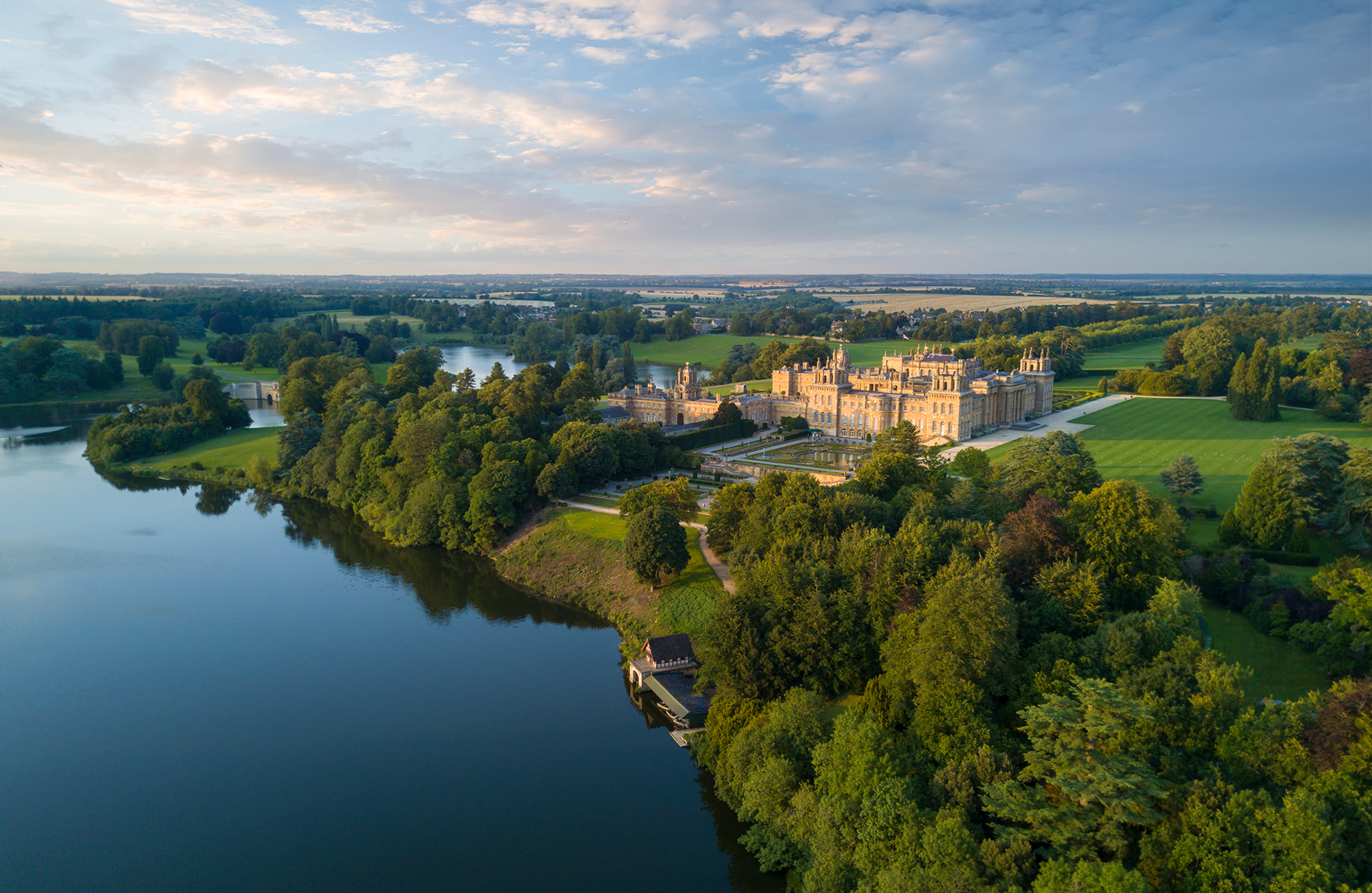 Blenheim Palace aerial view