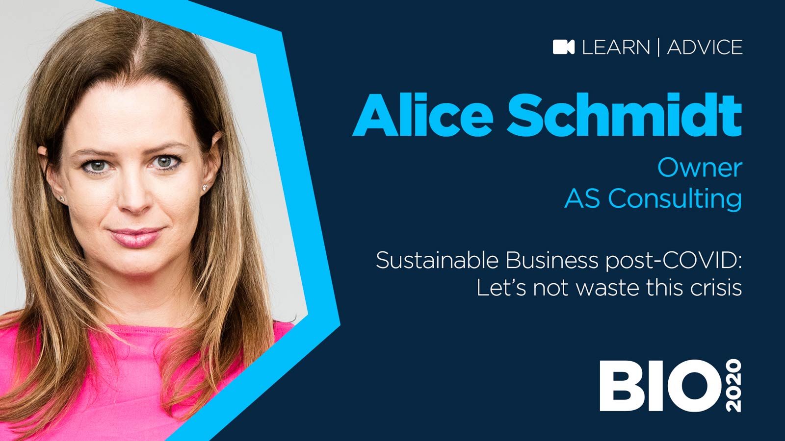 Sustainable Business post-COVID: Let’s not waste this crisis with Alice Schmidt of AS Consulting
