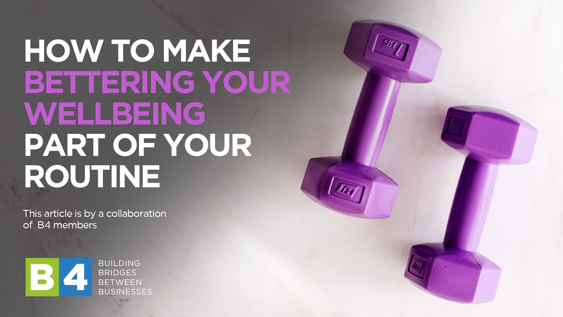 How to make bettering your wellbeing part of your routine