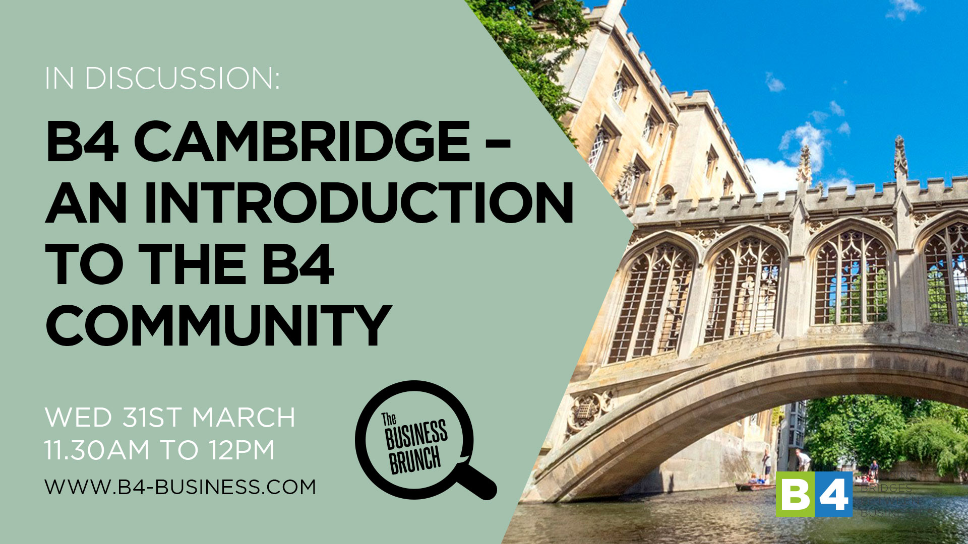 B4 Cambridge – An introduction to the B4 Community