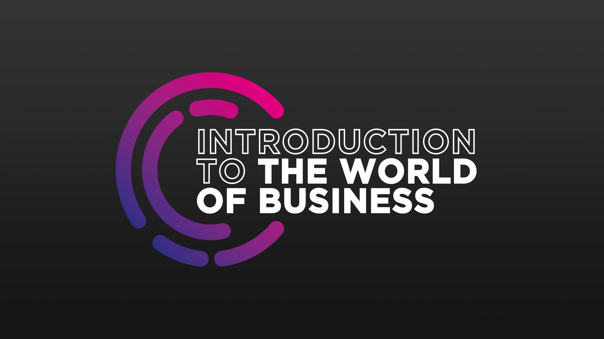 Announcing a new show, exclusive to B4TV: “Your Introduction to the World of Business”