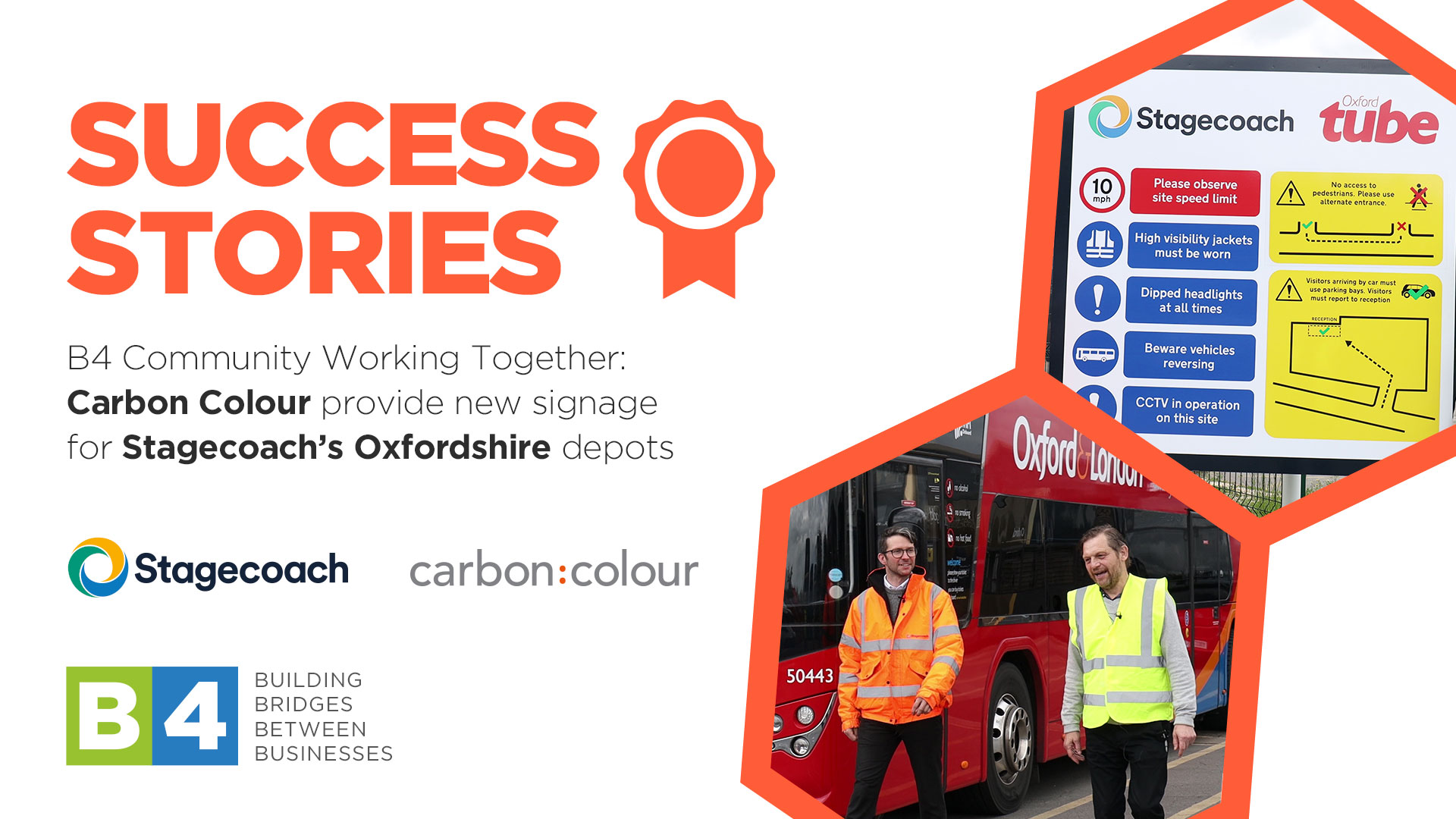 B4 Community Working Together: Carbon Colour provide new signage for Stagecoach’s Oxfordshire depots