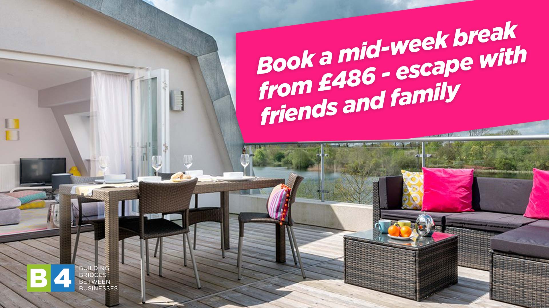 Book a mid-week break from £486 – escape with friends and family