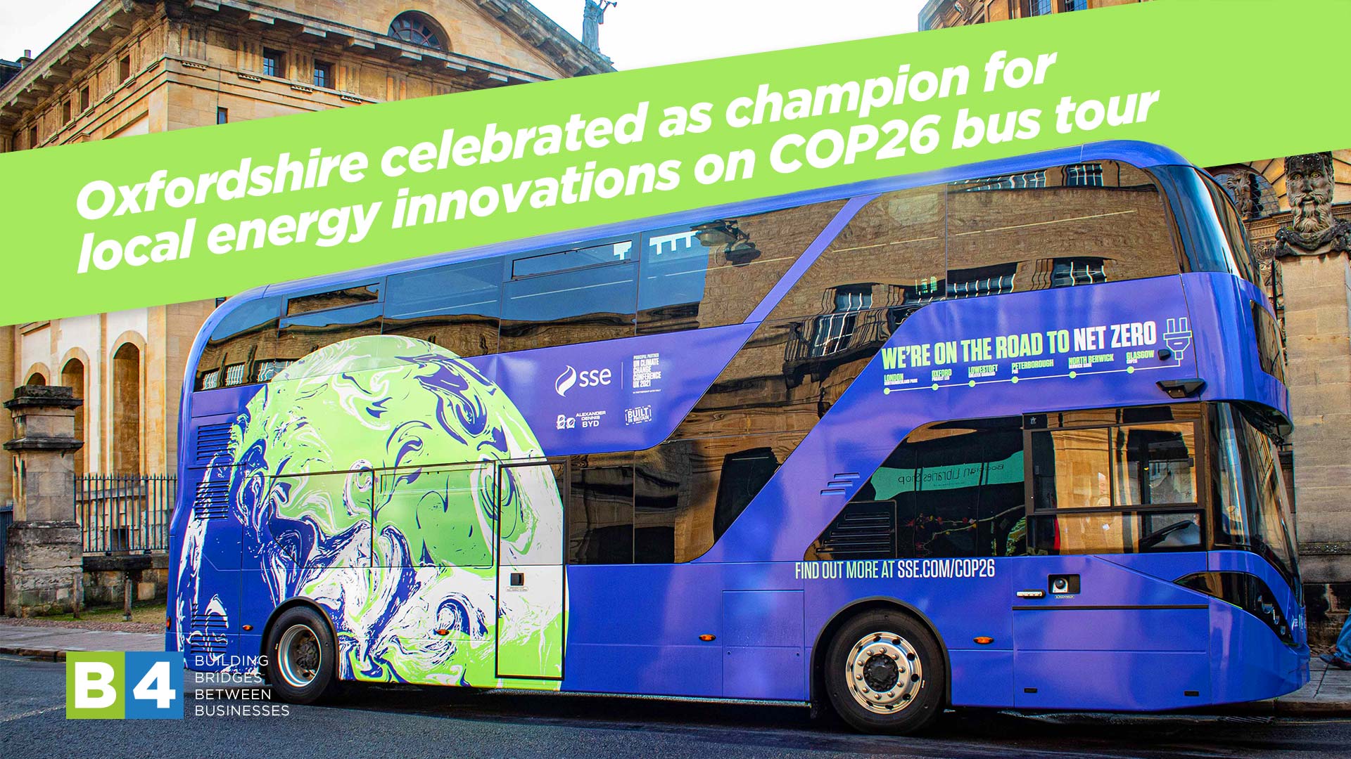 Oxfordshire celebrated as champion for local energy innovations on COP26 bus tour