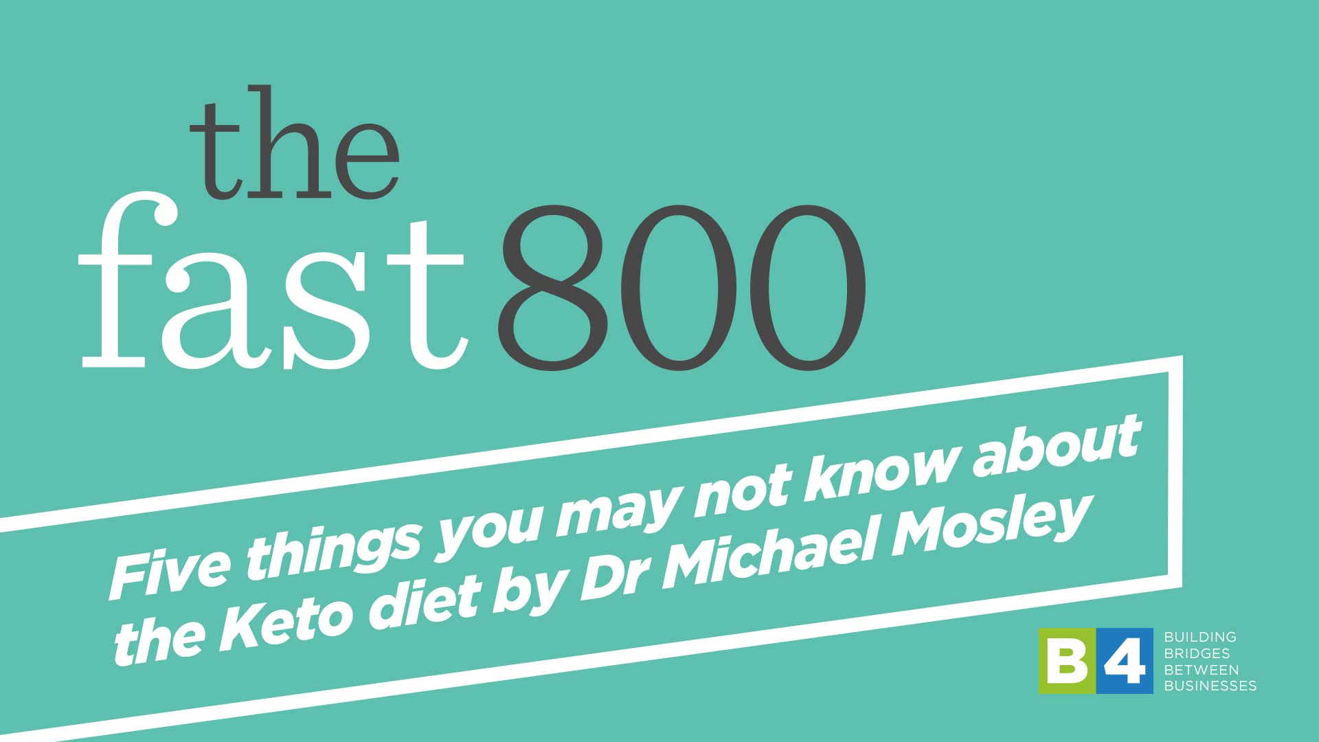 Five things you may not know about the Keto diet by Dr Michael Mosley