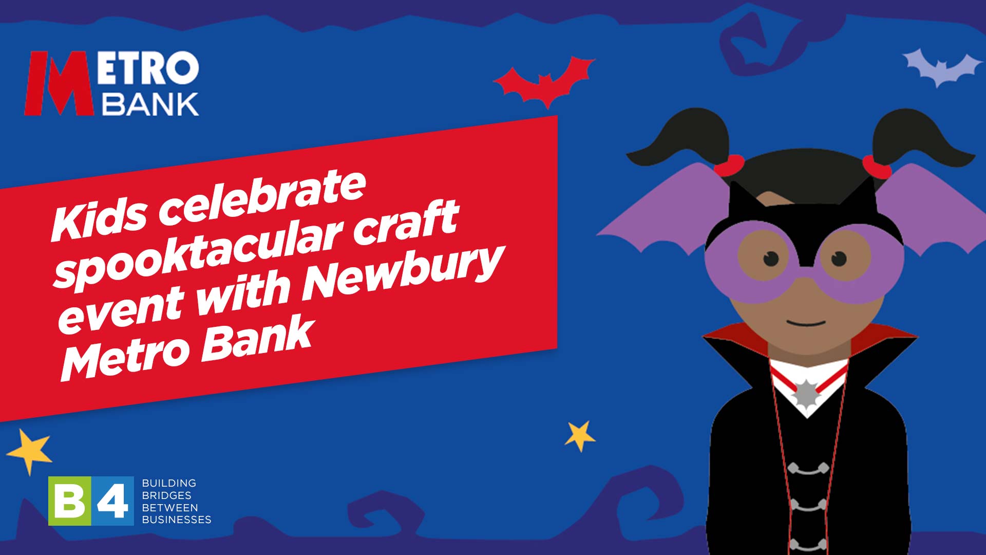 Kids celebrate spooktacular craft event with Newbury Metro Bank