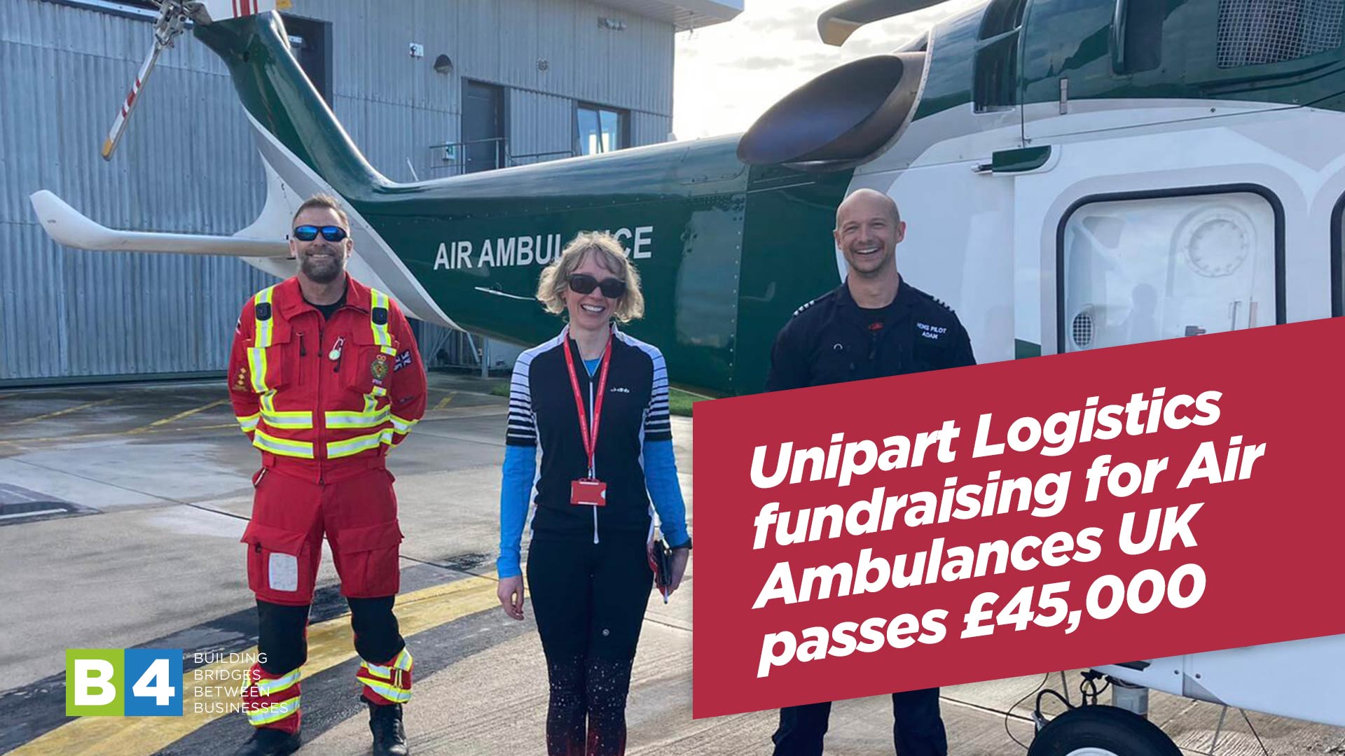 Unipart Logistics fundraising for Air Ambulances UK passes £45,000