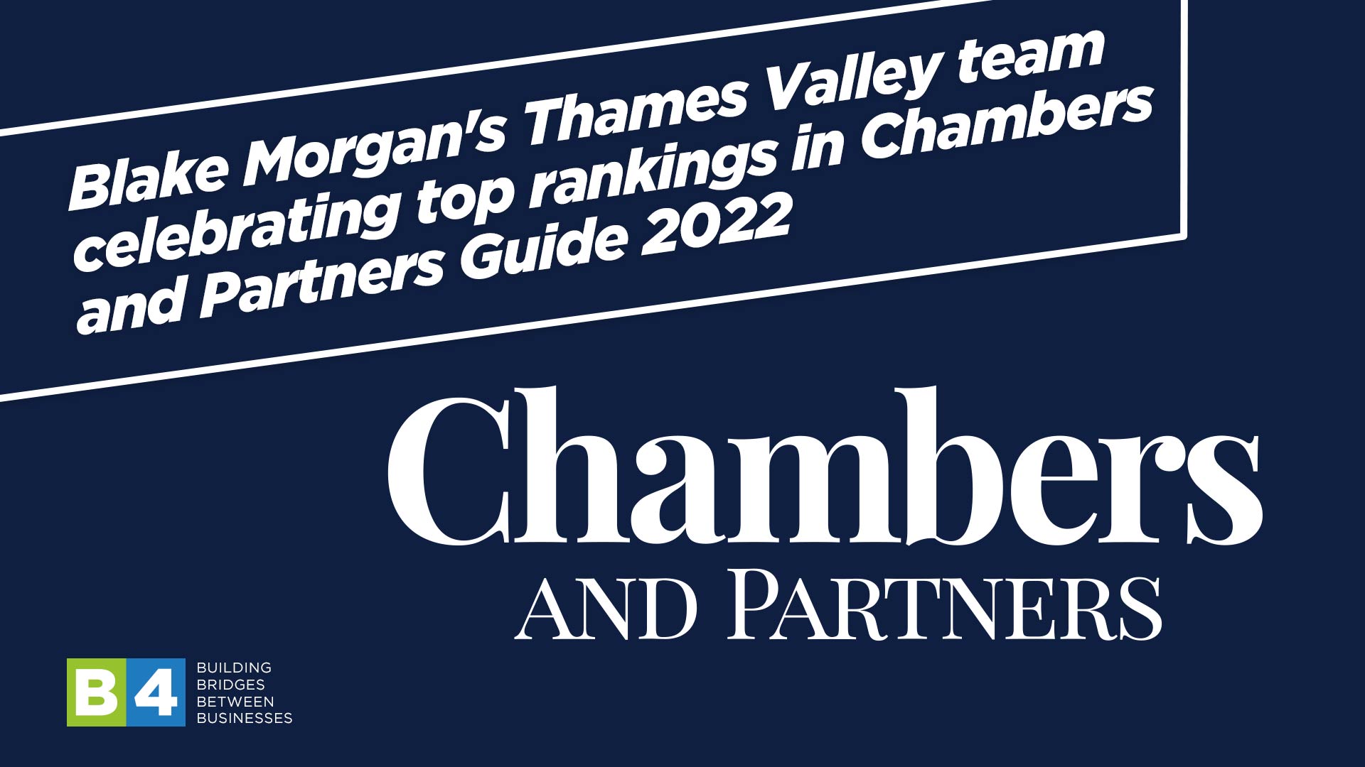 Blake Morgan’s Thames Valley team celebrating top rankings in Chambers and Partners Guide 2022