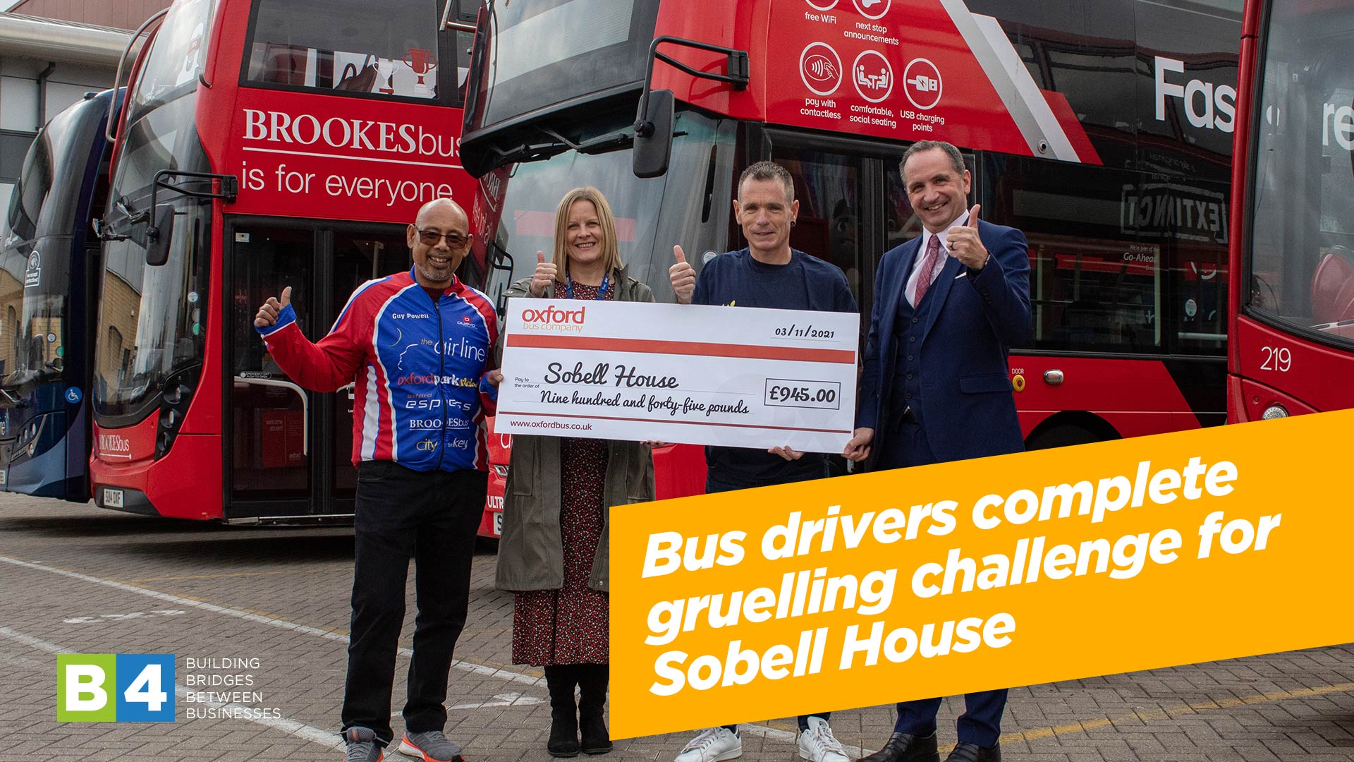 Bus drivers complete gruelling challenge for Sobell House