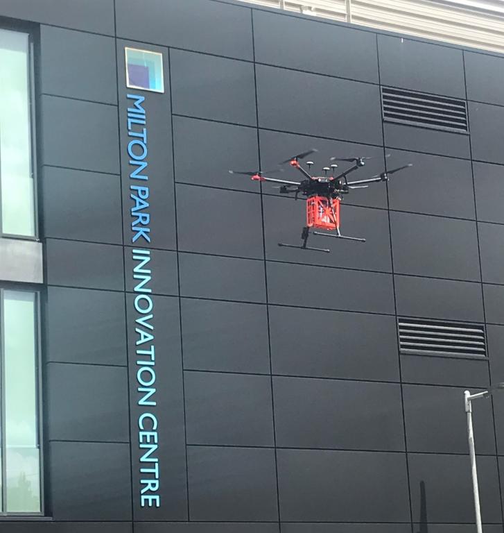 Innovative drone delivery trials take place at Milton Park￼